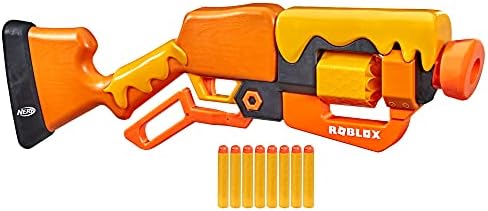 Nerf Roblox Adopt Me!: Bees! Lever Action Dart Blaster, Rotating 8-Dart Drum, 8 Elite Darts, Code to Unlock in-Game Virtual Item