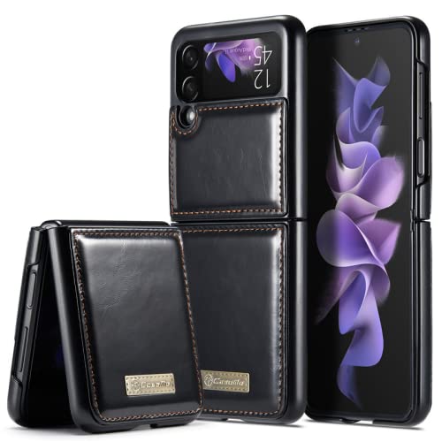 Capa para SANSUANG Galaxy Z Flip3 5G, capa protetora de couro leve de luxo com tudo incluído para te