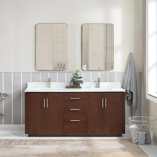 Vinnova San Bathroom Vanity, Large, Natural Walnut