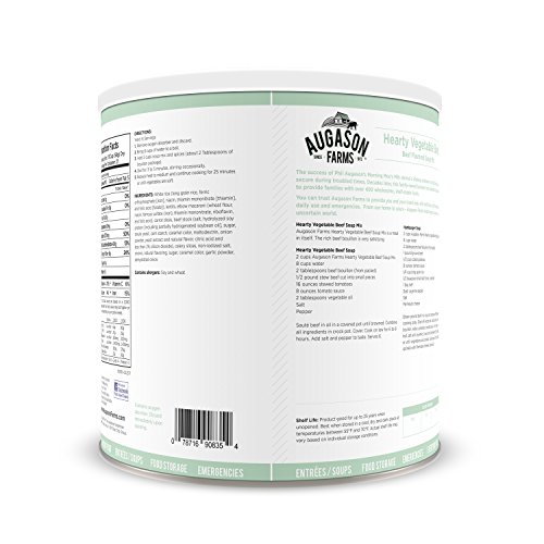Augason Farms Hearty Vegetable Beef Flavored Soup Mix 2 lb 12 oz No. 10 Can - Thumbnail 5