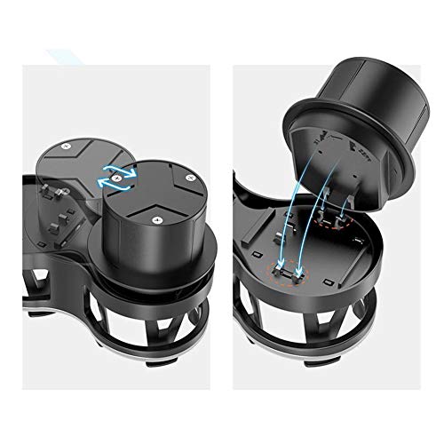 Portavasos ajustable universal para carro doble negro miniatura 4