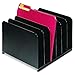 MMF Industries STEELMASTER Vertical File Organizer | 6 Sections | Black Color | Scratch & Chip-Resistant Finish | Durable Metal Steel Construction | Desktop File Organizer      
