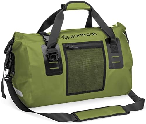 Earth Pak Waterproof Duffel Bag - Perfect for Any Kind of Travel, Lightweight, 50L / 70L / 90L / 120L Sizes - Large Storage Space, Durable Straps and Handles, Heavy Duty Material to Keep Your Gear Dry