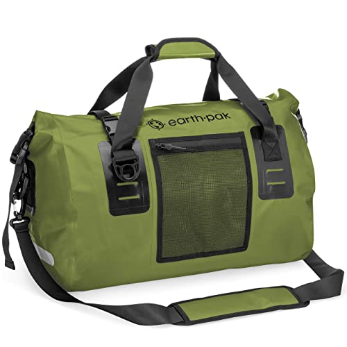 Earth Pak Sac de Sport imperméable - Parfait pour Tout Type de Voyage, léger, 50 L et 70 L, durables matériau Robuste pour Garder Votre équipement en sécurité et en sécurité (Green, 50L) Cover
