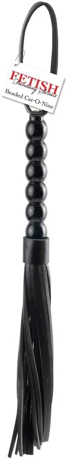 Fetish Fantasy Beaded Cat O Nine Tails Whip Black Amazon Co Uk Health Personal Care