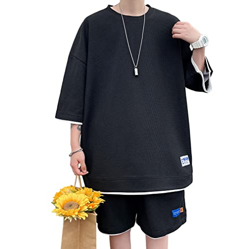 [SUKESEM] tVc Y  ㉺ Zbg ĕ  W[W Y ㉺ n[tpc ZbgAbv Y n XEFbg Y ㉺Zbg tFCN C[h 傫TCY (3XL, K)