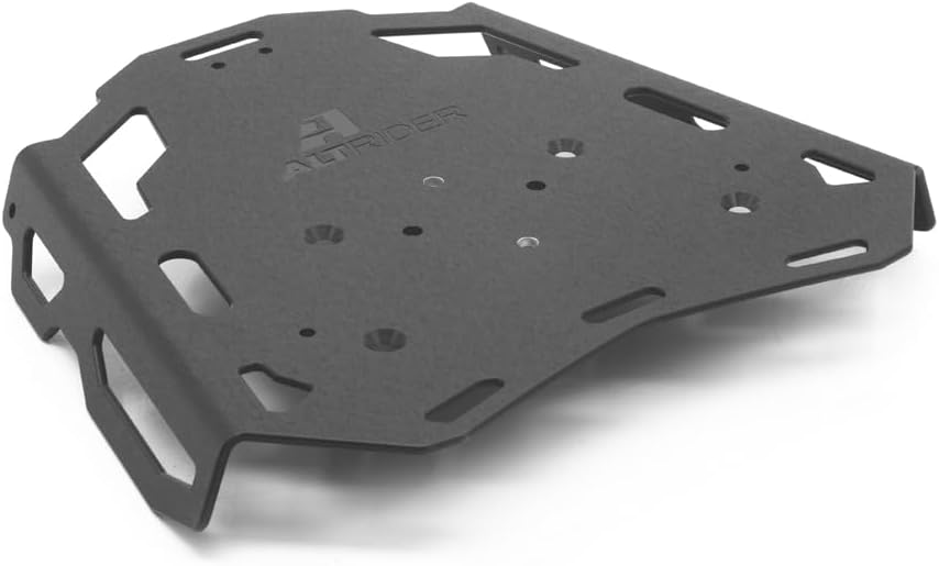 AltRider Motorcycle Luggage Rack Compatible with Honda CRF1000L Africa Twin Standard Model Only (2016-2019) - Thick Aluminum Plate with Zero Snag Design - Supports Multiple Mounting Systems - Black