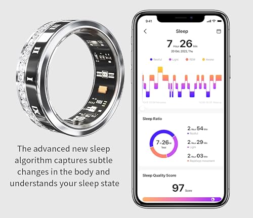 Smart Ring Gezondheidsmeter Ring Gezondheidsmeter Smart Ring Met Oplaadcompartiment Geen App Abonnement Vereist - Afbeelding 5