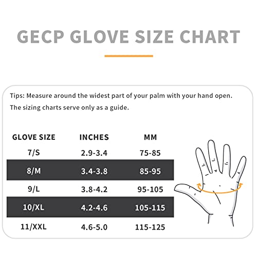 Gecp Work Gloves For Men, Heavy Duty Impact Gloves, Synthetic Leather Mechanic Gloves Touchscreen Anti Vibration Gloves Large 1 Pair #TOP6