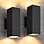 YOFOVI Outdoor Wall Lights, 2 Pack Waterproof Exterior Lighting Fixtures, Anti-Rust Outdoor Light Fixture Black Aluminum Porch Lights for Garage