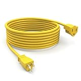 Stanley 33157 Grounded Outdoor Extension Power Cord, 15-Feet, Yellow