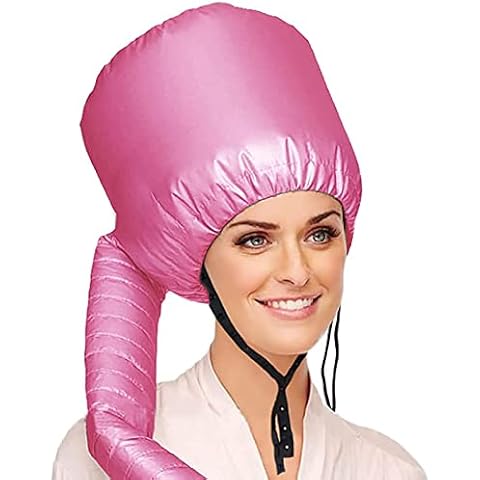 Bonnet Hood Hair Dryer, Portable Bonnet Hood Hair Dryer Attachment Set with Adjustable Soft Hair Dryer Bonnet for Hair Dryer for Drying, Styling, Curling, Deep Conditioning Fits All Head&Hair Sizes Cover