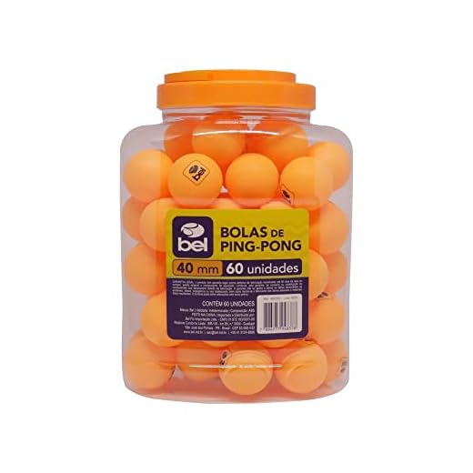 Elite Belfix, Bola De Ping Pong Adulto Unissex, Laranja (Orange), Oficial Paquete De 60