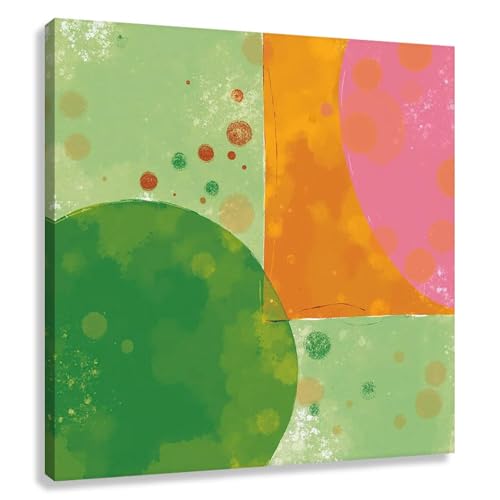 Novup Abstract Wall Art Vibrant Circles Canvas Print Decor Pictures