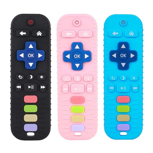Image of Chuya Baby Teething Toys for Babies 3-6-12-24 Months TV Remote Control Shape Teething Relief Food-Grade Silicone