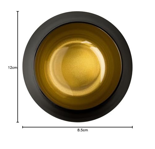 Love Faith Meine Enkelkinder Windlicht Schwarz/Gold - Personalisiertes Windlicht für Teelichter mit Namen-Gravur - Geschenk für Oma & Opa