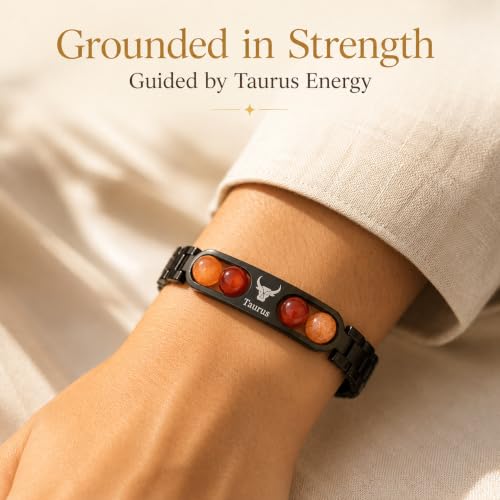 Image of Gratify Birth Crystal Metal Rashi Bracelet for Men & Women | Natural Gemstone Bracelet | Adjustable Spiritual Crystal Bracelet | Includes Authenticity Certificate | Gift for Astrology Lovers