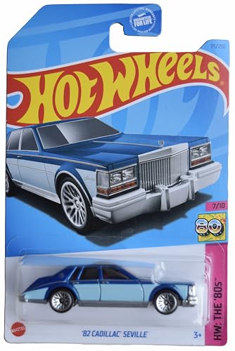 Hot Wheels 1982 Cadillac Seville HW The 80s 7/10 Azul miniatura 1