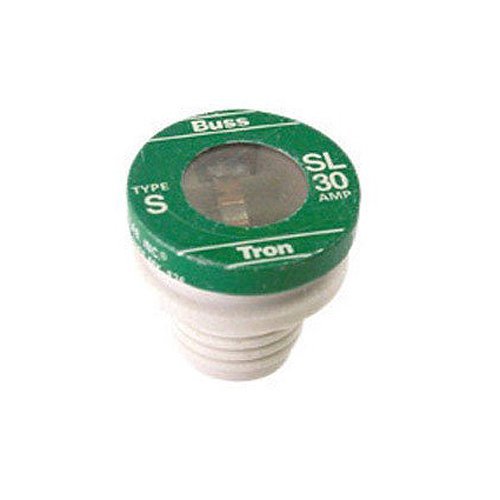 Bussmann SL-30PK4 30 Amp Time Delay Loaded Link Rejection Base Plug Fuse, 125V UL Listed, by Bussmann