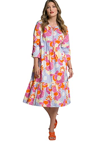 Ulla Popken Damen große Größen Übergrößen Plus Size Midikleid,...