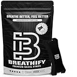 Nasal Strips for Breathing | Nose Strips for Sport & Sleep – 30 Pack | Comfortable Fit, Sweat-Resistant, Hypoallergenic | Black | Nose Strips for Running, Fitness & Restful Sleep by Breathify