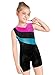 Gymnastics Leotards for Girls with Shorts Black Leotard Biketard, 160 for 11-12Y