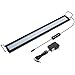 Hygger 16W Full Spectrum Aquarium Light with Aluminum Alloy Shell Extendable Brackets, White Blue Red LEDs, External Controller, for Freshwater Fish Tank (24-30 inch)