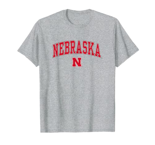 Elite Authentics Nebraska Cornhuskers Arch Over Heather Grey T-Shirt