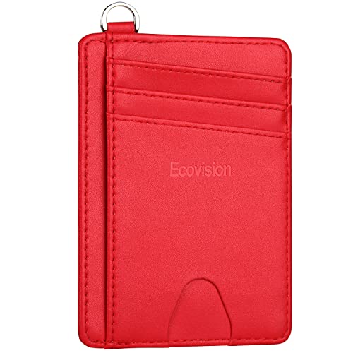 Image of Slim Minimalist Front Pocket Wallet, RFID Blocking Credit Card Holder Wallet with Detachable D-Shackle for Men Women