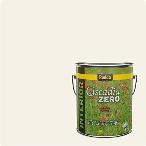 Rodda Paint CASCADIA ZERO Interior Flat Low VOC Paint & Primer in One, 1-Gallon, Standard White