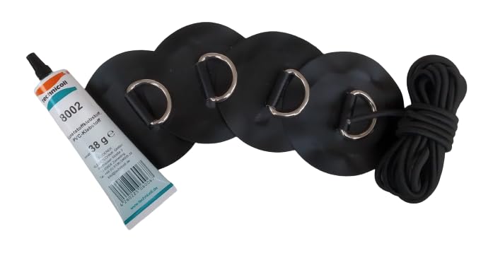 Nachrüst-Gepäcknetz Haltepunkteset für Standup Paddel Boards mit Kleber und Gummiband