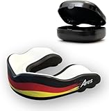 Ares Fightwear® ProLine Mundschutz Boxen inkl. Aufbewahrungsbox für Kampfsport, MMA & Athleten I Maximaler Zahnschutz dank idealer Passform in TOP Qualität I Profi Mouthguard für Herren & Damen