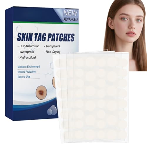 144PCS Wart Removal Patches,Natural Mole and Skin Tag Remover for Face,Hands,Feet,Neck,Effective Wart Treatment,Mole Wart Removing Sticker,Wart Treatment for Hands,Natural Wart Remover,Mole Removal