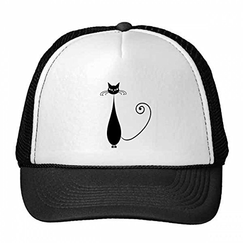 Casquette nylon cool mesh hat chat noir pour les sorties au parc des enfants