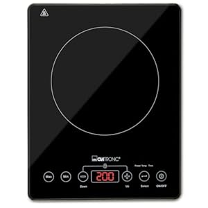 Clatronic® Induktionskochplatte | Kochplatte mit Sekundenschneller Erhitzung durch Induktion | Herd mit ECO-Save für 55% Zeitersparnis | Induktionskochfeld mit automatischer Topferkennung | EKI 3569