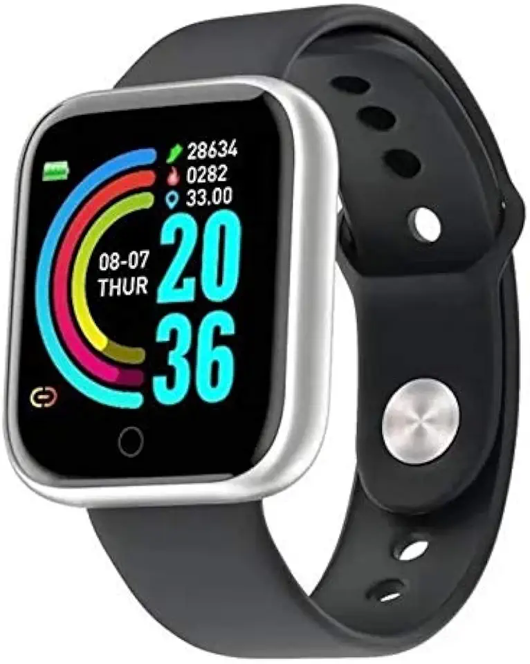 Smartwatch Y68/D20 Relógio Inteligente Android/iOs Prata