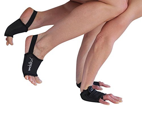 Yoga Paws Elite - Padded Yoga Gloves and Yoga Socks - Portable Travel
