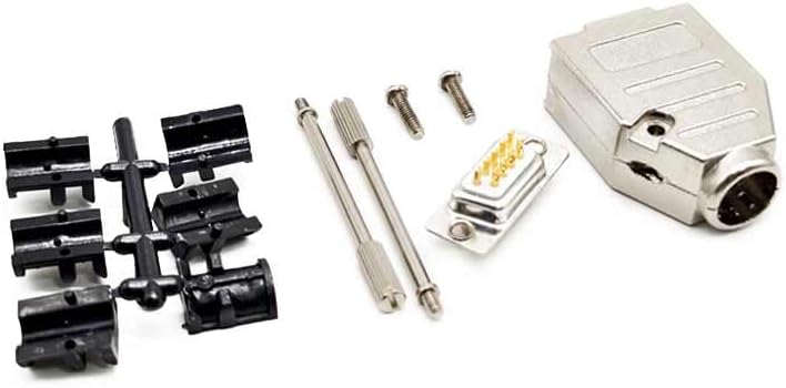 D SUB 9Pin Female Connector Straight Solder Type with Metal Backshell