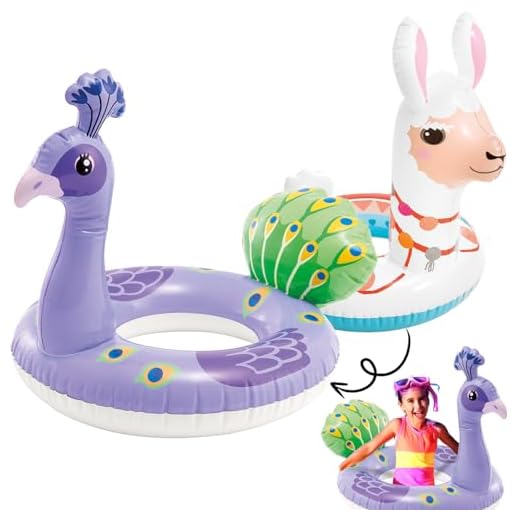 MORAINJAY Anillo de natación de alpaca para niños de 3 a 6,58 cm, flotador inflable para piscina, juguetes de agua de verano para piscina, anillo de goma duradero para verano, playa, piscina, fiesta
