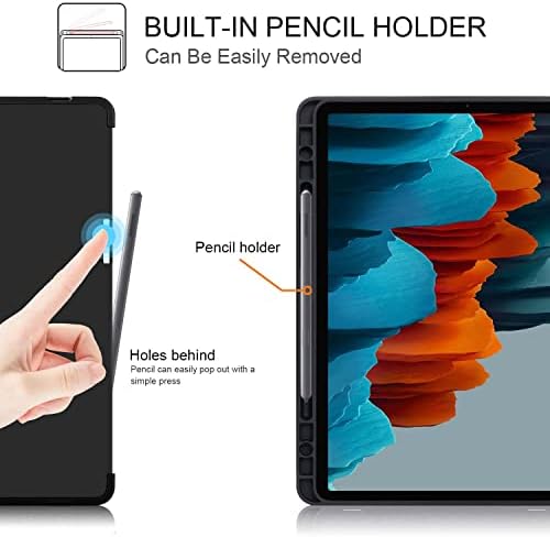 TOPCASE Cover for Samsung Galaxy Tab S8/S7 11 Inch Tablet(SM-X700/X706/T870/T875),for Samsung Tab S8 5G Case,Black