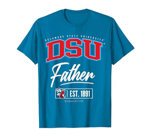 Delaware State University - DSU HBCU Father T-Shirt, Men, Sapphire Blue, Large
