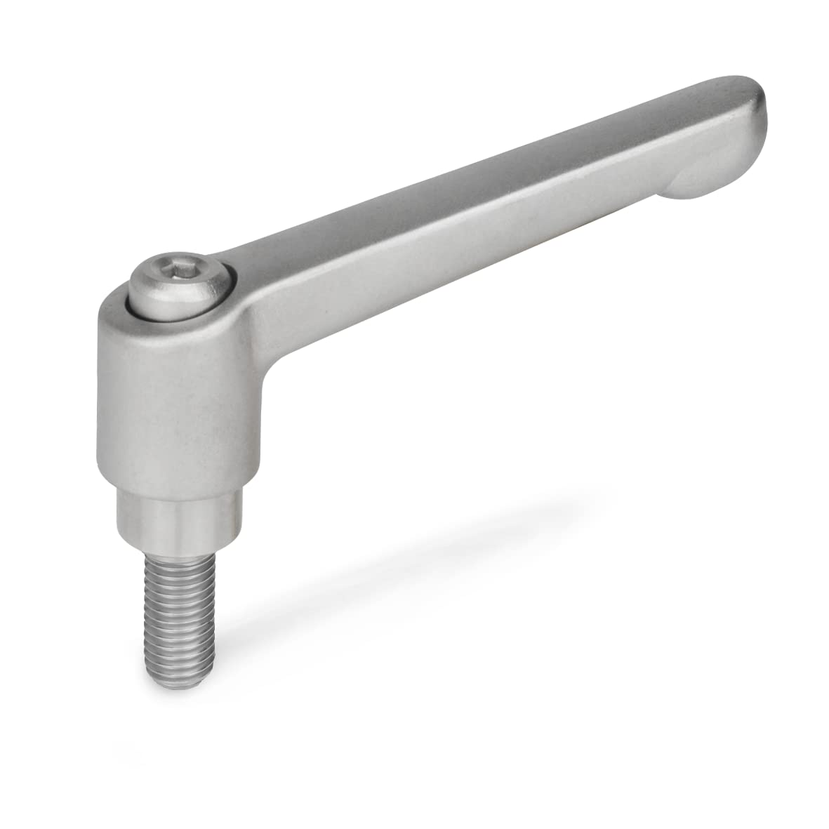Ganter Normelemente Adjustable Clamping Lever with Threaded Screw, GN 300.5-63-M8-32-IS, Stainless Steel, Handle Length: 63 mm, Thread: M8 x 32, 1 Piece