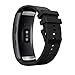 MoKo Bracelet de Remplacement Compatible avec Samsung Gear Fit 2 Pro SM-R365/Gear Fit 2 SM-R360, Bande de Montre Intelligente en Silicone en Grande Taille, Noir