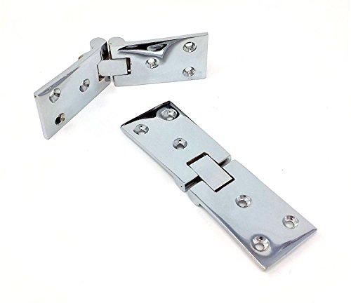 Preisvergleich Produktbild Bulk Hardware BH01713 Klapptischscharnier Chrom (Packung à 2), Weiß, 2 Stück