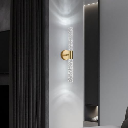 Aplique de pared largo negro y oro ideal para iluminar y decorar tu rincón de lectura