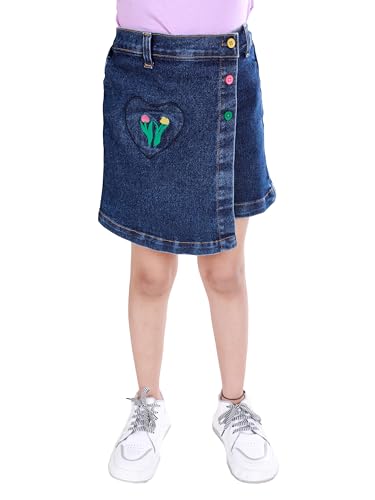 Image of KiddoPanti Girls Denim Over Lap Shorts
