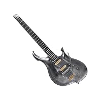 This electric guitar has a stylish and unique appearance, and it is very comfortable and easy to play, making guitar learning easier. Body: aluminum alloy body Tailpiece: Stainless Steel Standard Bridge Control Converter: 1V main volume control, 1T m...