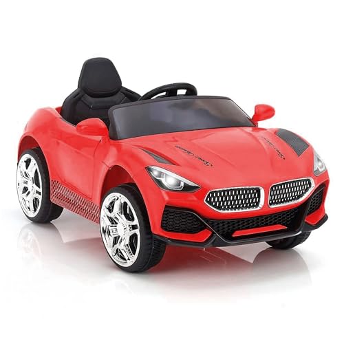 Image of Little Rides Battery Operated Car for Kids, Ride on Toy Car with Music & Light | Baby Big Jeep Rechargeable Battery | Kids to Drive 1 to 5 Years Boy Girl (Red)