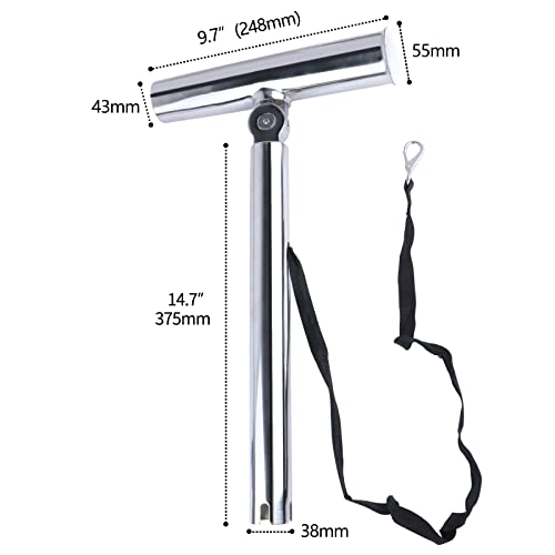 image for Hoffen 2Pcs Stainless Fishing Rod Holder Outrigger Holder Adjustable f