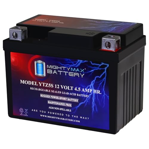 Mighty Max Battery YTZ5S - 12 Volt 4.5 AH 65 CCA Rechargeable Maintenance Free SLA AGM Motorcycle Battery